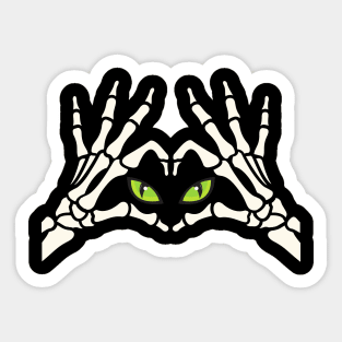 Funny Peeking Spooky Cat Eyes Sticker